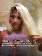 13x4 Lace Front Straight Wig Glossy Blonde With Silver Highlight Bratz Doll Vibes Inspired