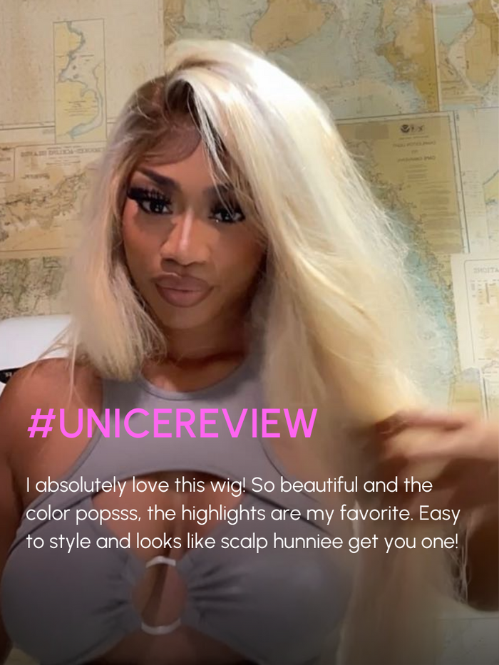 Petaluxe 13x4 Lace Front Straight Wig Glossy Blonde With Silver Highlight Bratz Doll Vibes Inspired