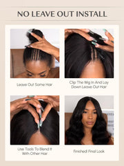 Beginner Friendly V Part Kinky Curly Wig