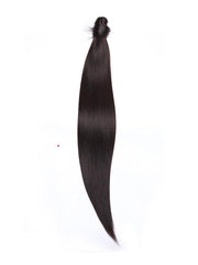 Clip In Ponytail Off Black Straight Human Hair Extension