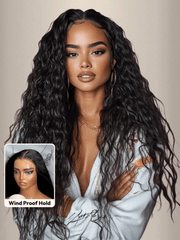 7x5 Bye-Bye Knots? Wig Quick Glueless & HD Lace Wet & Wavy Water Wave Invisible Knots With Invisi Drawstring With Baby Hair