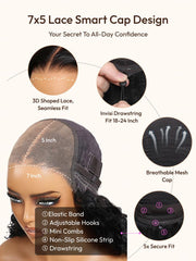 Bye-Bye Knots 7x5 Lace Curly Texture Wig With Finger Coil Ends