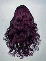 [Lace Wigs From $59] Midnight Dark Purple Ombre Lace Wig Loose Wave Wig 150% Density