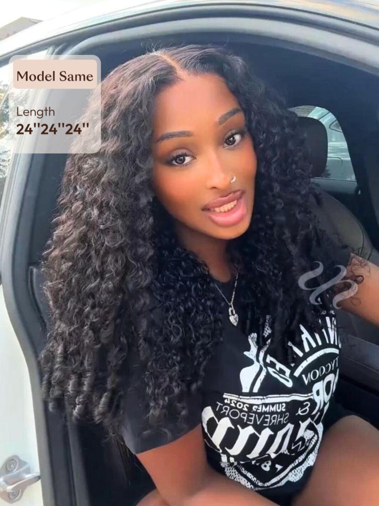 3 Pc/pack Burmese Curly Human Hair 3 Bundles With Twist Out Ends
