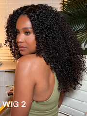 24" Inside| All Length $99 New V Part Kinky Curly Glueless 0 Skill Needed Wig