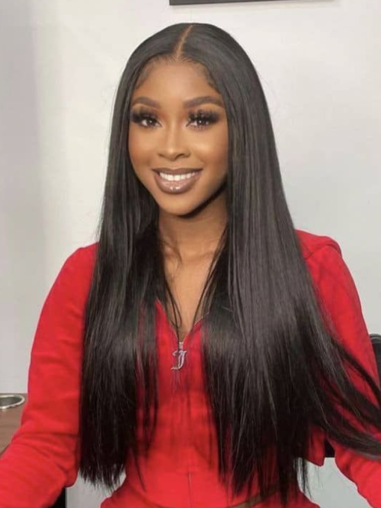 Straight Hair Lace Wig Pre-plucked 150% Density 4x0.75 Lace Part Wig