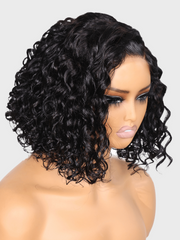 Bye-Bye Knots Wig 7x5 Lace Black Short Wavy Curly Wig