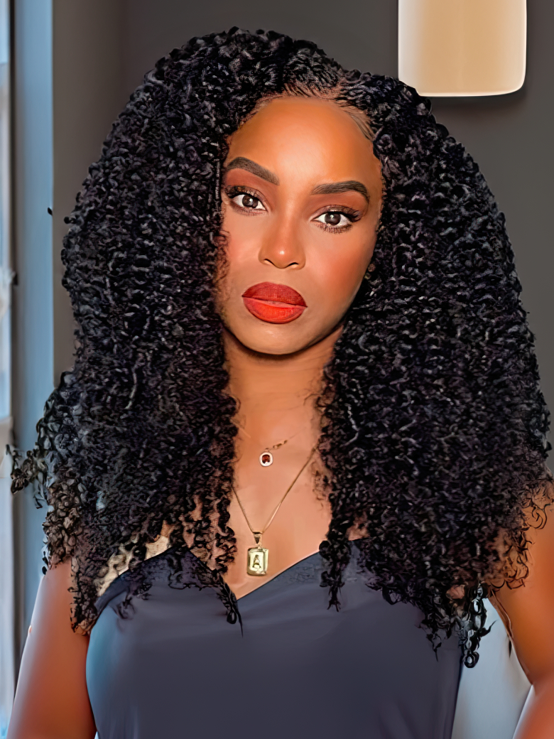 4C Curly Baby Hair 13x4 Kinky Curly Transparent Lace Front Human Hair Wigs Can Be Half Buns