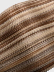Ash Brown Highlight Human Hair Clip In Extension