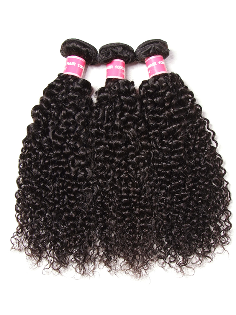 Hair Curly Human Hair 3 Bundles With T Part Lace Closure Virgin Hair Curly Bundles With Closure Full Head Natural Black