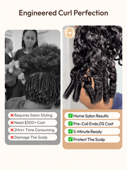 Bye-Bye Knots 7x5 Lace Curly Texture Wig With Finger Coil Ends