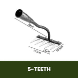 5 6 7 8 Teeth Carbon Steel Garden Weeding Rake
