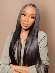 Hair 5X5 HD Lace Closure With 4 Bundles Straight Hair 100% Transparent Lace Closure Invisible Knots Icenu Series