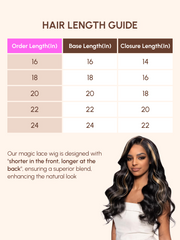 Natural Black 7X5 Magic Bye Bye Knots Body Wave Glueless Lace Wig