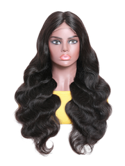 Body Wave Lace Part Wig 150% Density Natural Black 100% Virgin Human Hair Wigs For Women