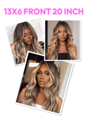 [All 20"] 13x6 Front Lace 180% Density Honey Highlight 20 Inch Wigs