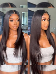 [From 28"] 250% High Density 13x4 Lace Front Inner Buckle Straight Butterfly Layered Haircut