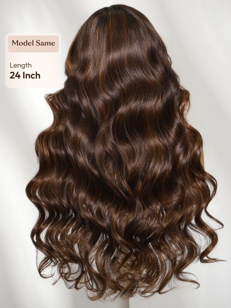 Butterfly Cut 180% Density 100% Human Hair Bye-Bye Knots? 7x5 Lace Body Curls Wig with Feathered Layers & Invisi Drawstring