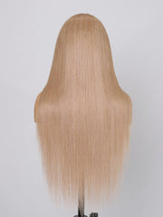 13x4 Lace Front Light Flaxen Brown Silky Straight Wig
