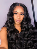 Petaluxe Full Lace Long Body Wave Human Hair Wig 150% and 180% Density