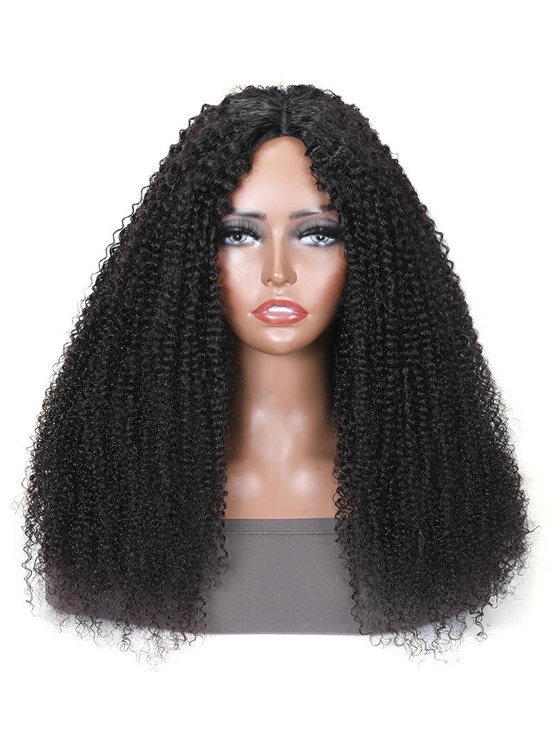 V Part Kinky Curl Wig Upgrade U Part Human Hair Wig Beginner Friendly