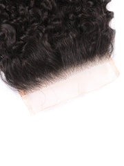 Natural Color Brown Balayage Jerry Curly 4x4 Free Part Lace Closure