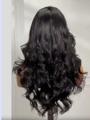 [22"=$99] InvisiBlend Drawstring Finger Coil Ends V Part  Curly& Straight V Part Human Hair Wig