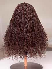 Reddish Brown 3C Curly Hair 13x4 Lace Front Autumn Breeze Wig