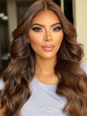 Bye Bye Knots Wig 7x5 Lace Neutral Brown Loose Slight Wave Wig With Elegant Look