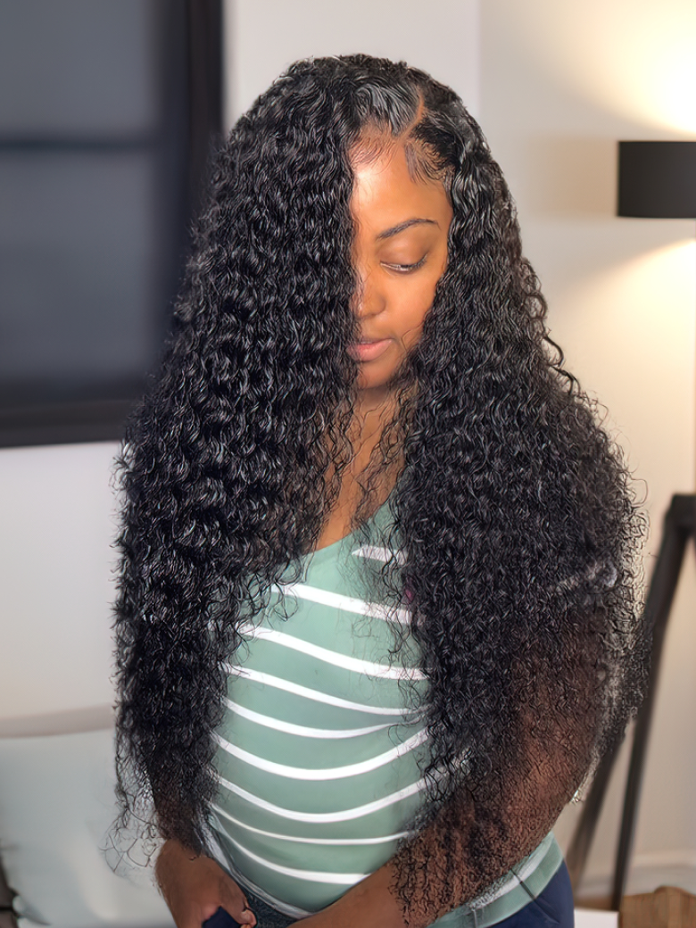Undetectable 5x5 HD Lace Closure With 4 Bundles Curly Hair