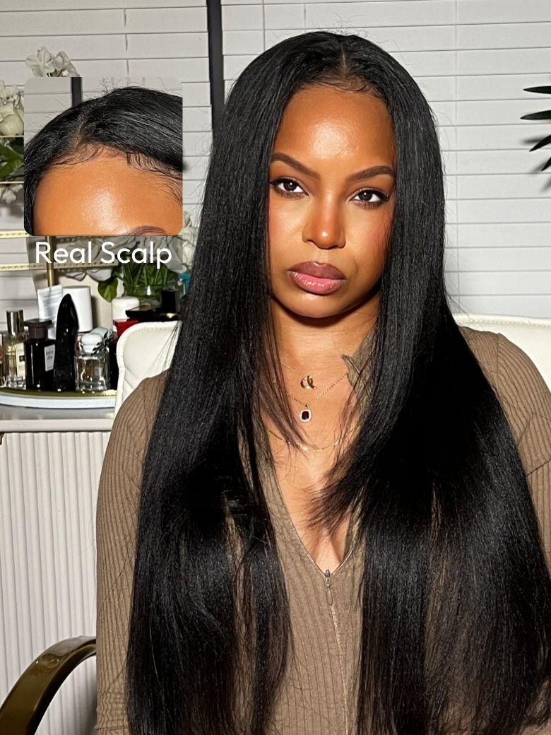 EasiContour V Part 150% Density Glueless Yaki Wig