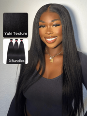 Yaki Hair Bundles 3 Pcs/pack Yaki Virgin Human Hair