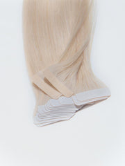 Platinum Blonde Human Hair Tape In Extension