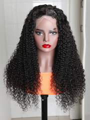 Glueless 250% Density Curly 13x4 HD Transparent Lace Frontal Wigs