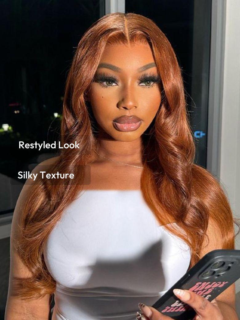 13x4 Pre-Everything Lace Frontal Cowboy Copper Straight Wig