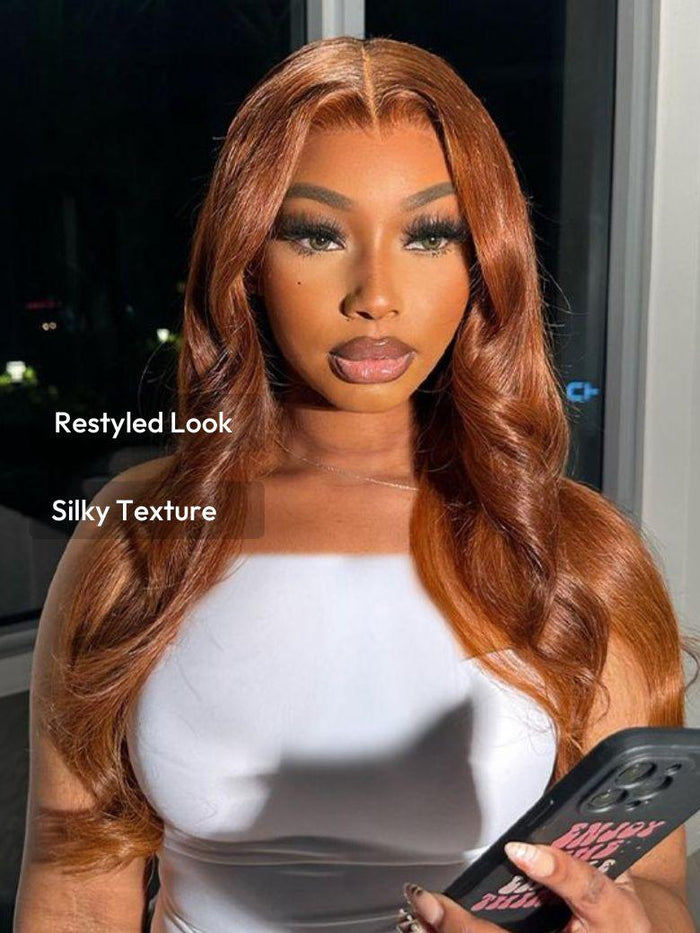Petaluxe [22"=$134] Pre-Everything 13x4 Lace Frontal Cowboy Copper Straight Wig Easy Styled