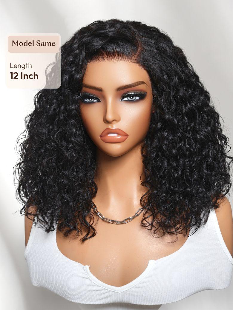 7x5 Bye Bye Slip? Lace Natural Black Afro Kinky Curly with Finger Coil Ends