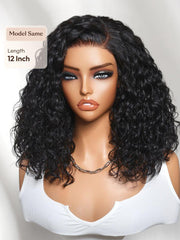 7x5 Bye Bye Slip? Lace Natural Black Afro Kinky Curly with Finger Coil Ends