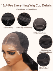 Bye-Bye Knots Wig Pre-Cut 7x5 Glueless Lace & 13x4 Pre Everything Honey Blonde Body Wave Wig With Bleached Clean Knots