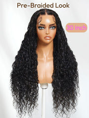 HD Real Scalp? Wig 13x4 Invisible Lace Frontal Loose Wave with Face Framing Curtain Bangs