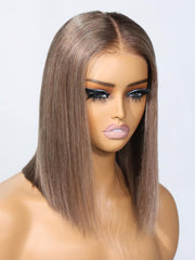 Bye Bye Knots Wig 7x5 Lace Frontal Ash Brown Short Bob Wig