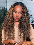 Petaluxe [24"=$99] Glueless Balayage Color Highlights Glueless U Part Curly Hair Beginner Friendly Wig