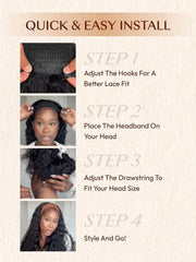 [Daily Classic] Water Wave Glueless Headband Wig for Healthcare Workers | Comfortable, Secure, and Effortless All-Day Wear for Busy Shifts
