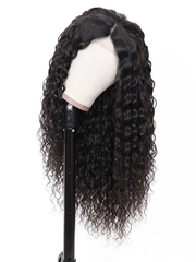 Hair Latest Fabulous Charming Middle Part Water Wave Lace Front Wigs 100% Human Hair