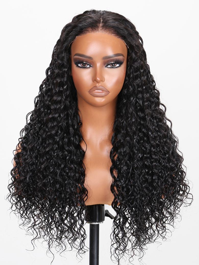[From 22"] Pre Cut 6x4.5 Lace Put On And Go Water Wave 150% Density Wig