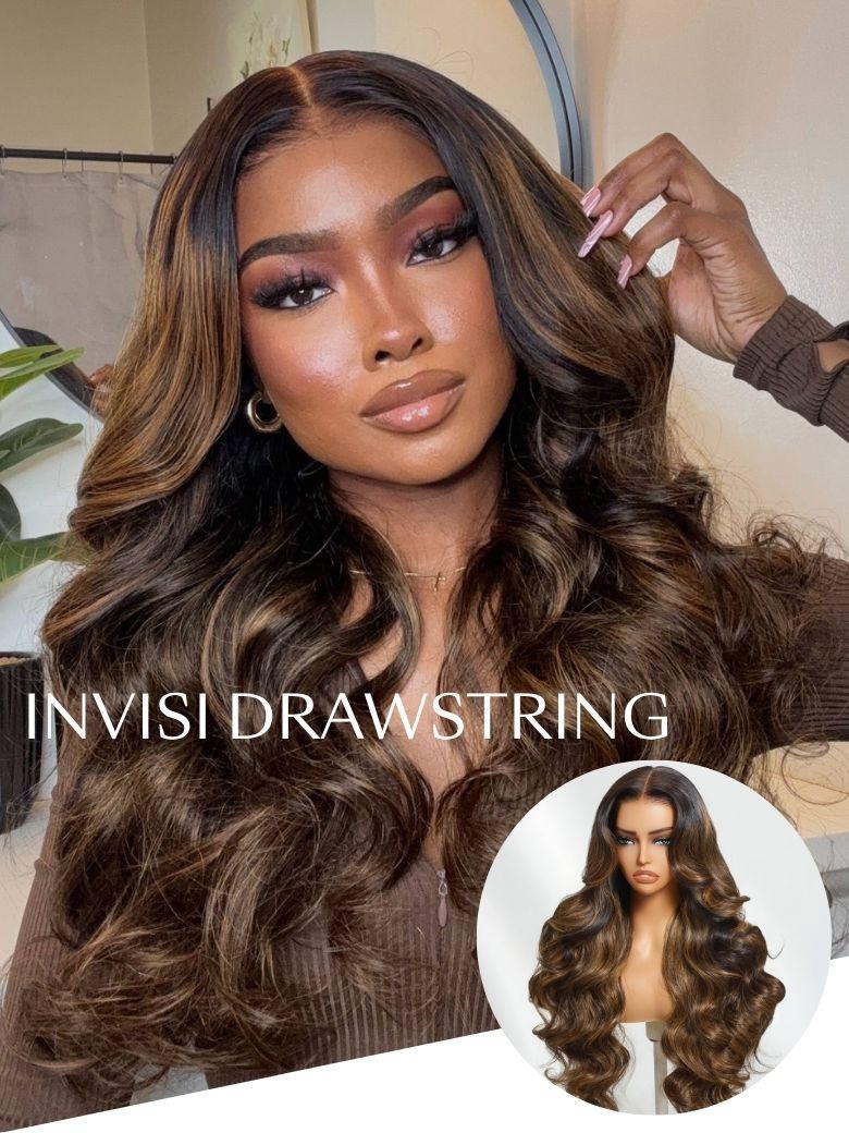 7x5 Bye Bye Knots? & Glueless Lace Balayage Highlight Body Wave Wig No Burden