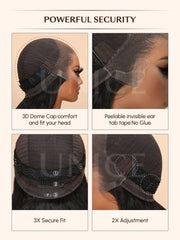 Real Ear To Ear Super Secure 13x4 Lace Frontal Reddish Brown Jerry Curly Pre-Everything Wig