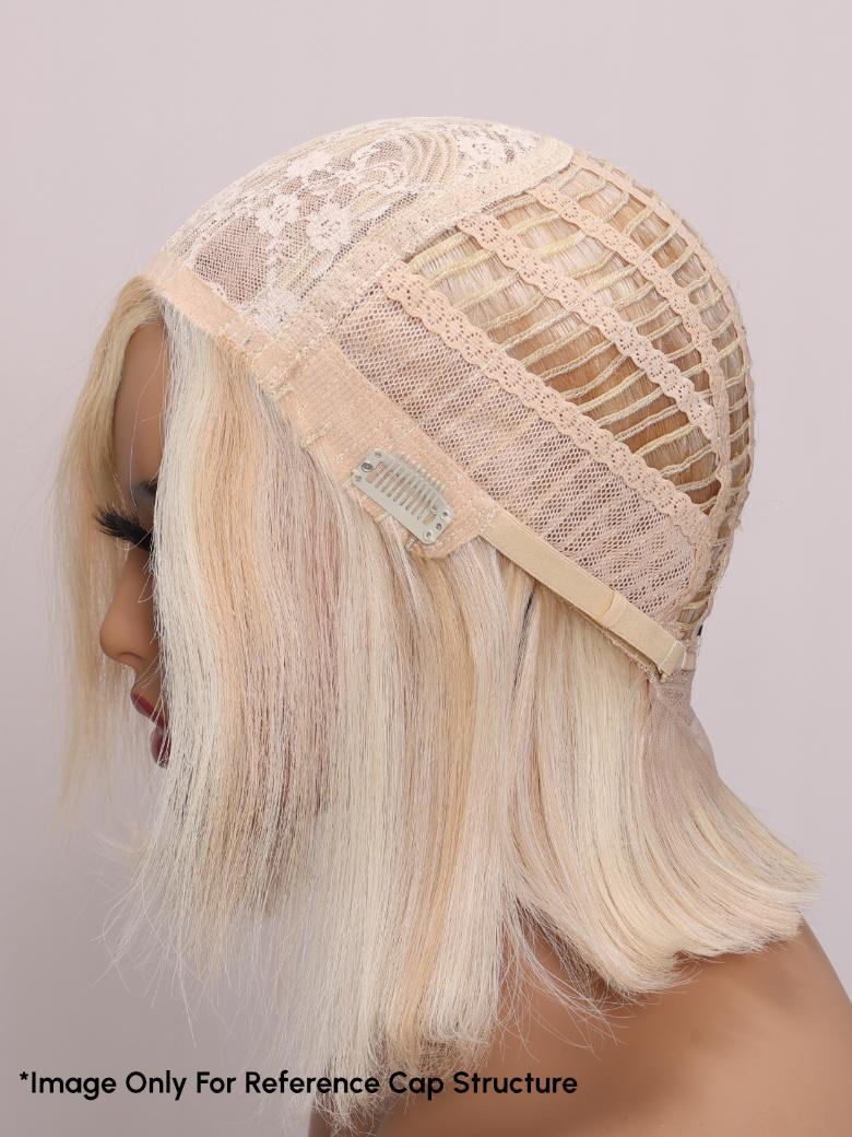 JULIE- 8" OPEN CAP LACE STRAIGHT HUMAN HAIR WIG