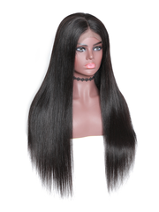 13x4 Lace Front Pre Plucked Natural Hairline 150% Density Long Straight Hair Natural Look Wigs