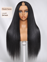 [BOGO] EasiContour V Part Glueless Yaki Wig 150% Density
